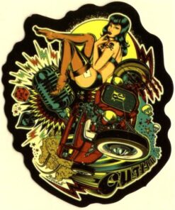 Hot Rod Pinup Girl sticker