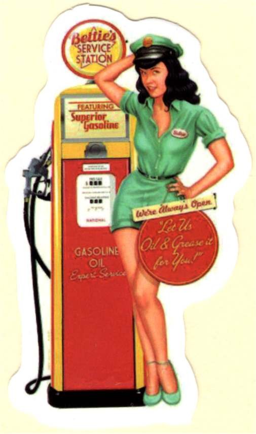 Pinup Girl Service Station sticker