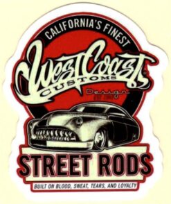 West Coast Customs Street Rods-Aufkleber