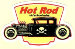Autocollant de règles de la vieille école Hot Rod