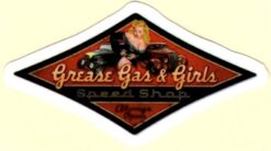 Grease Gas Girls Pinup sticker