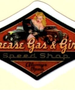 Grease Gas Girls Pinup Aufkleber