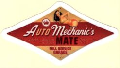 Aufkleber „Auto Mechanic's Garage“.
