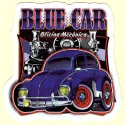 Sticker voiture bleu