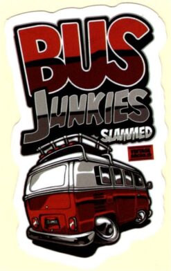 Bus-Junkies-Aufkleber