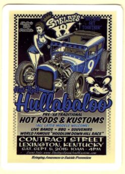 Hullabaloo Hot Rod sticker