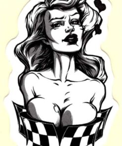 Sticker Pin Up Girl