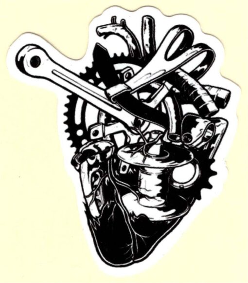 Motorcycle parts sticker