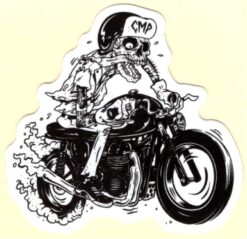 Sticker tête de mort moto