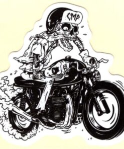 Sticker tête de mort moto