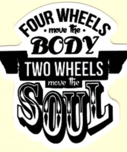 Four wheels Two Wheels sticker