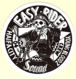 Easy Rider Totenkopf-Aufkleber