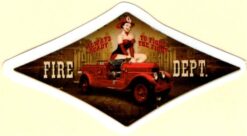 Pompiers. Sticker Pin Up Girl