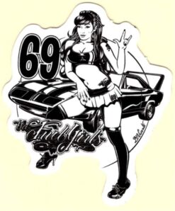 69 Pin-Up-Girl-Aufkleber
