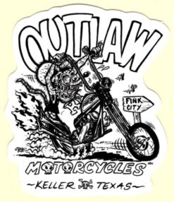 Outlaw-Motorradaufkleber