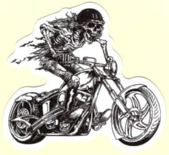 Skull 13 motorcycles sticker