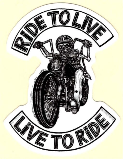 Autocollant Ride to Live Live to Ride