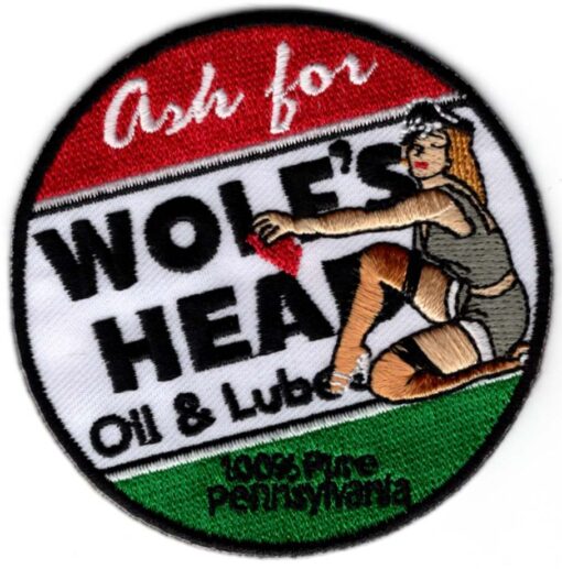 Wolf's Head Oil Applique Iron On Patch