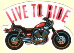 Autocollant de moto Live To Ride