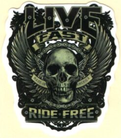 Live Fast Ride Free sticker
