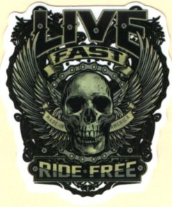 Live Fast Ride Free sticker