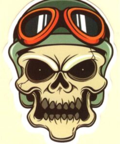 Skull biker sticker