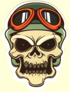 Skull biker sticker