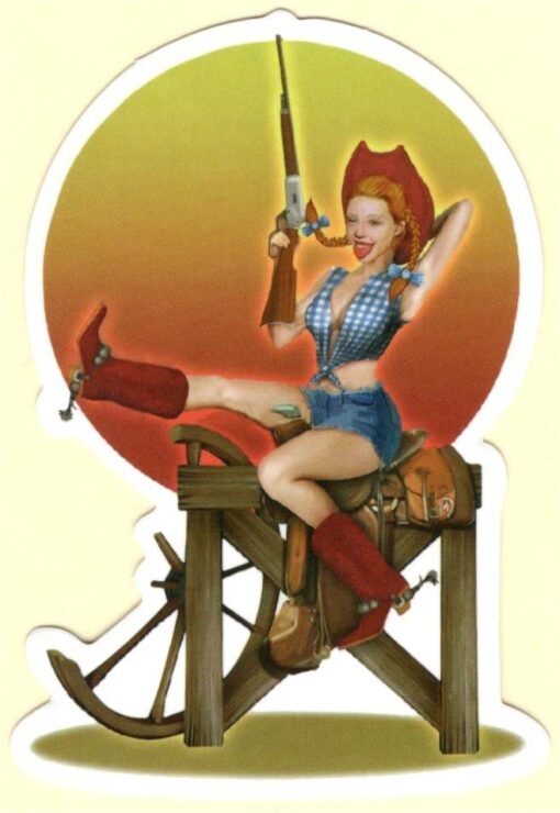 Pin-Up-Girl-Aufkleber