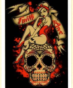 Faith Love Skull sticker