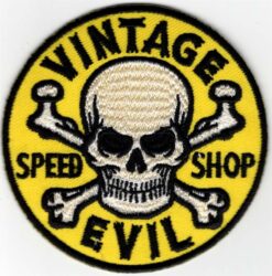 Vintage Evil Speed Shop stoffen Opstrijk patch