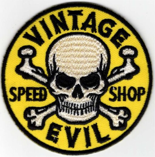 Vintage Evil Speed Shop Applique Iron On Patch