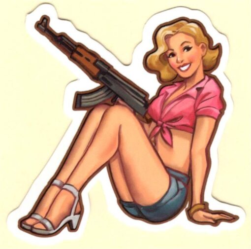 Sticker Pin Up Girl