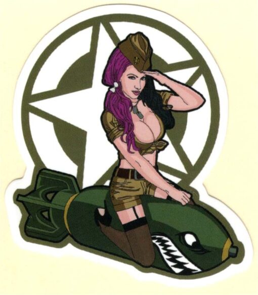 Pin-Up-Girl-Aufkleber