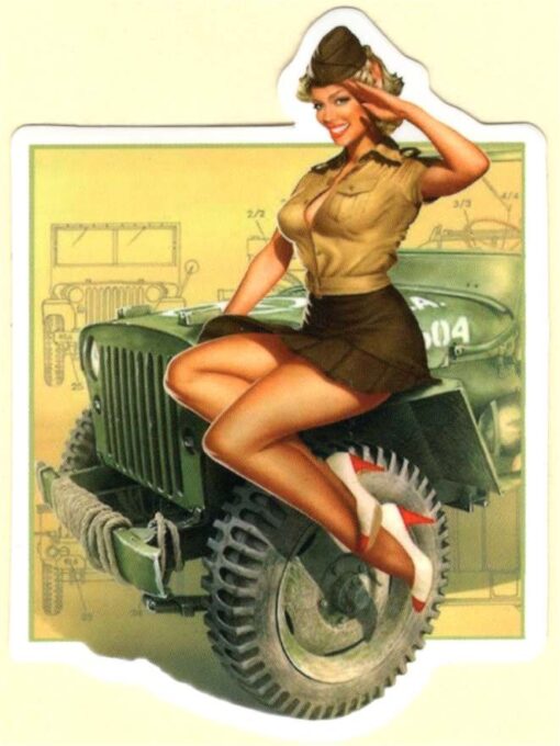 Sticker Pin Up Girl