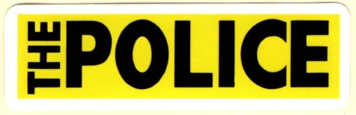 Der Aufkleber der Polizei