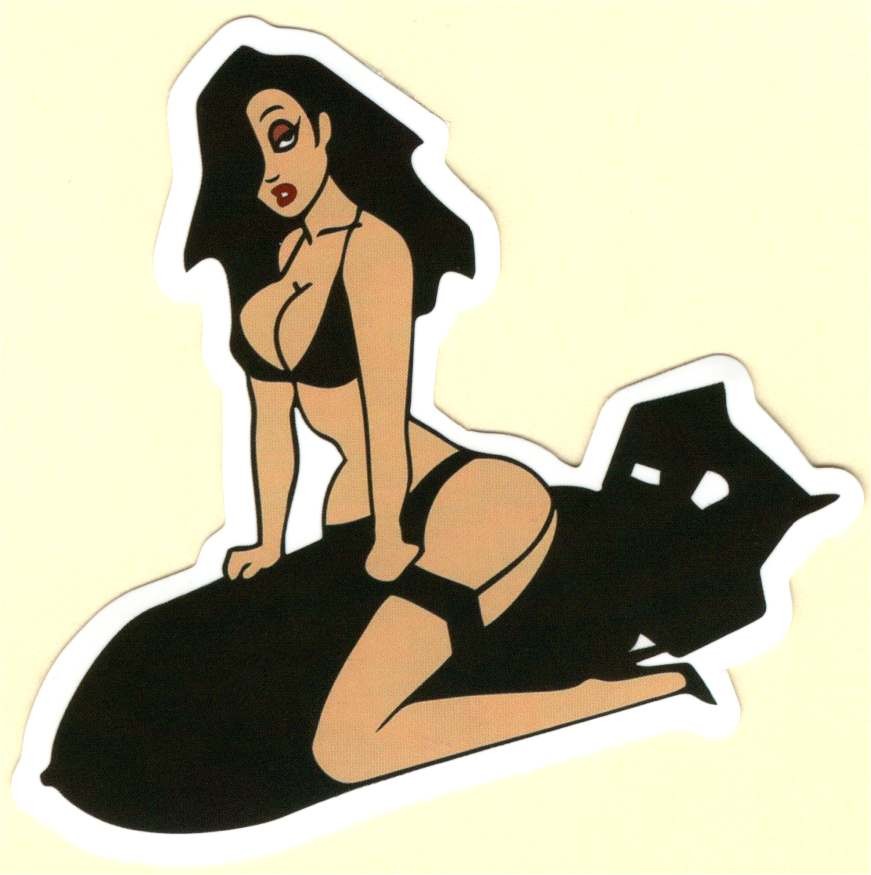 Pin-Up-Girl-Aufkleber