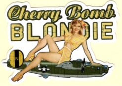 Pin Up Girl Cherry Bomb sticker