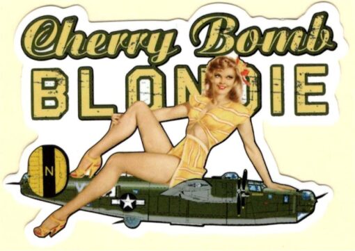 Pin Up Girl Cherry Bomb Aufkleber