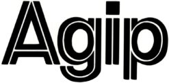 Agip-Aufkleber mit separaten Buchstaben