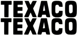 Texaco-Set mit beweglichen Buchstabenaufklebern