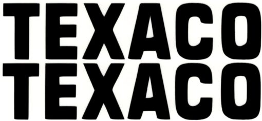 Texaco losse letters sticker set