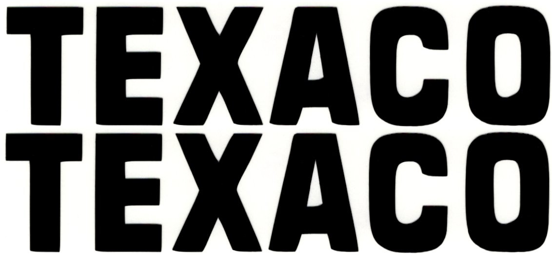 Ensemble d'autocollants à lettres mobiles Texaco