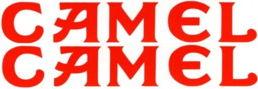 Camel losse letters sticker set