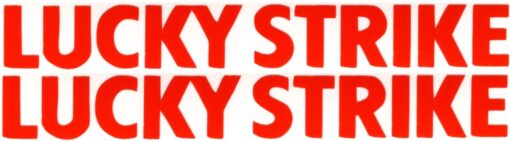 Set mit beweglichen Buchstabenaufklebern von Lucky Strike