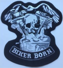 Biker Born stoffen opstrijk patch