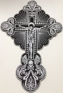 INRI Kruis Jezus stoffen opstrijk patch