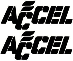 Beweglicher Accel-Buchstabenaufklebersatz