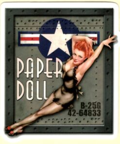 Pin-Up-Girl-Papierpuppen-Aufkleber