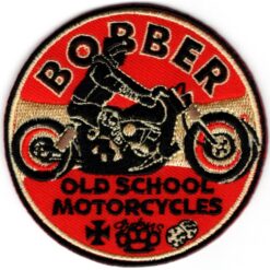 Bobber Old School Motorrad Applikation zum Aufbügeln