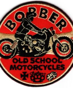 Bobber Old School Motorrad Applikation zum Aufbügeln